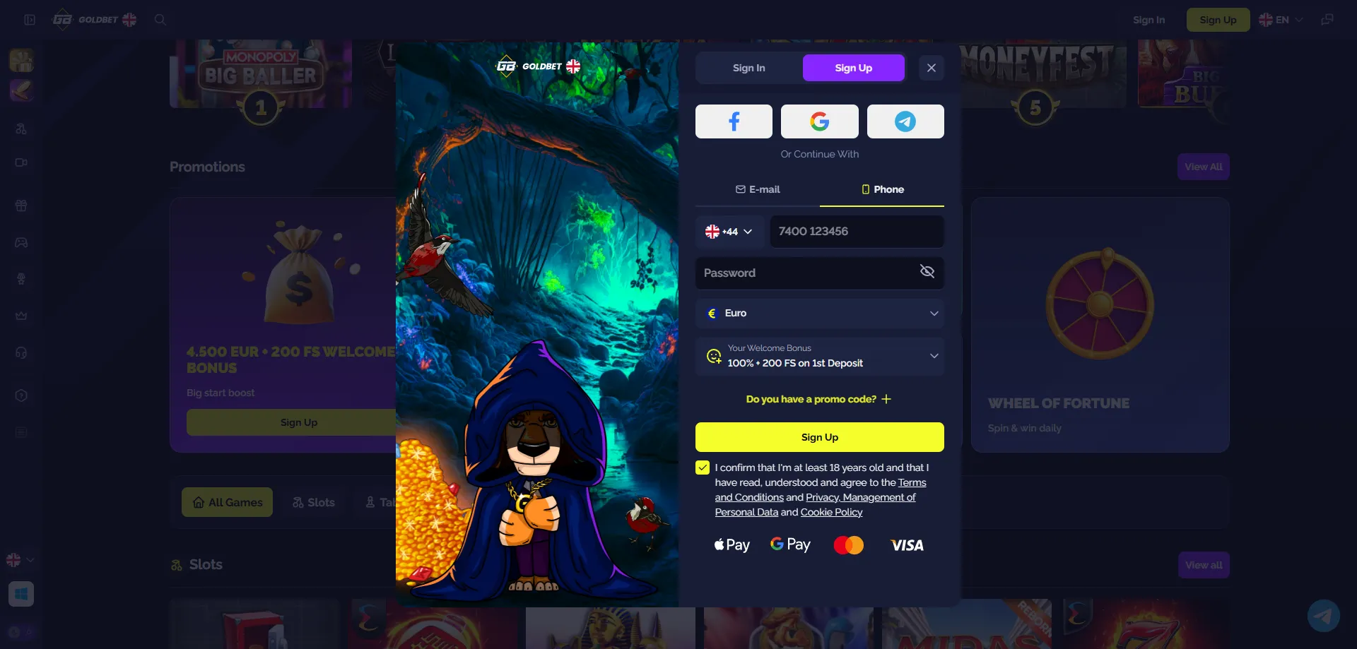 Goldbet Casino registration sign-up steps for Bangladesh players 2026